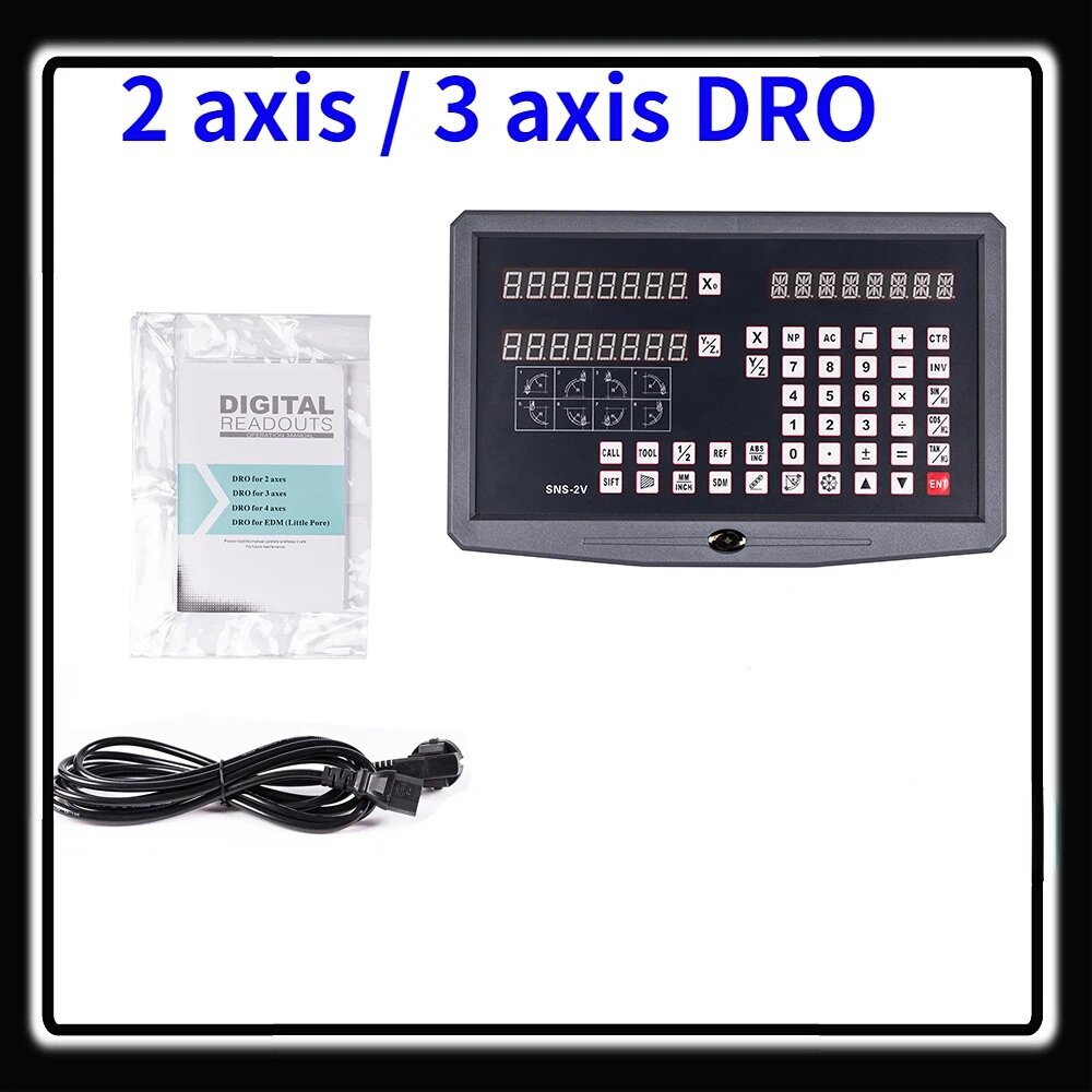 Цифровое считывание Fivetecnc для токарного станка, 3 axis DRO with arm