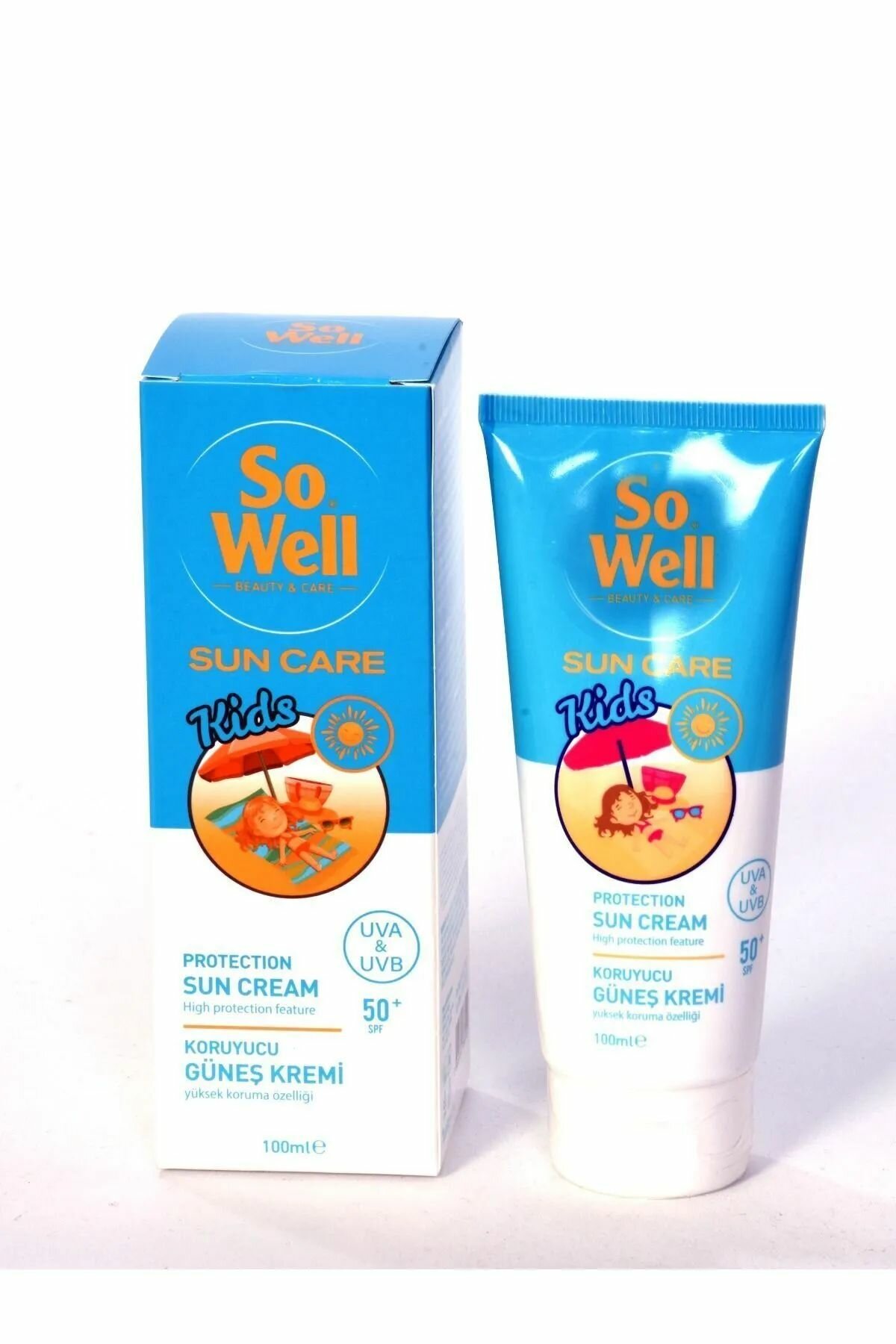 Изображение Детский солнцезащитный крем Sowell High Protection Spf 50 100 мл - Очень высокая защита UVA и UVB