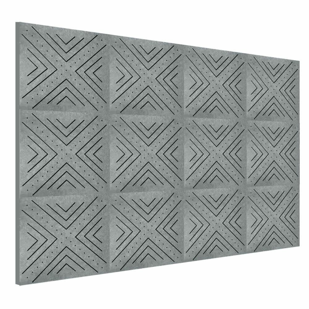 BEIYIN 12 шт акустические панели, 30x30x0,9 см Студия звукозаписи Снижения шума звукоизоляция для дома и офиса панель Декор-серый