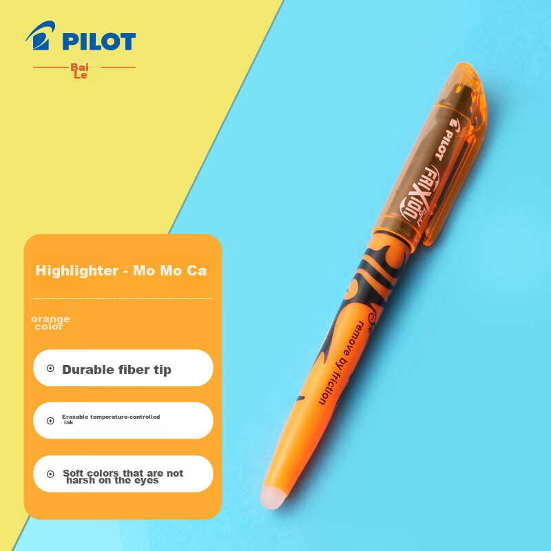 PILOT Erasable Highlighter Natural Color Series Color Frixion Marker Highlighting Pen SW-FL Slanted Tip Orange Single Pen
