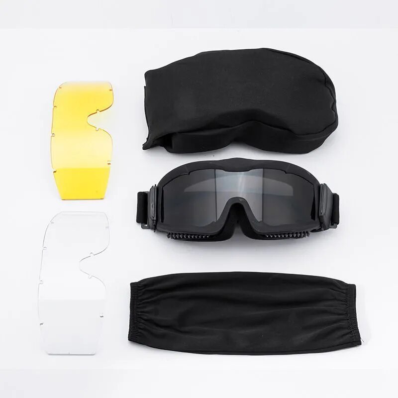 Очки тактические для страйкбола Rolinns SB1 3 сменных линзы