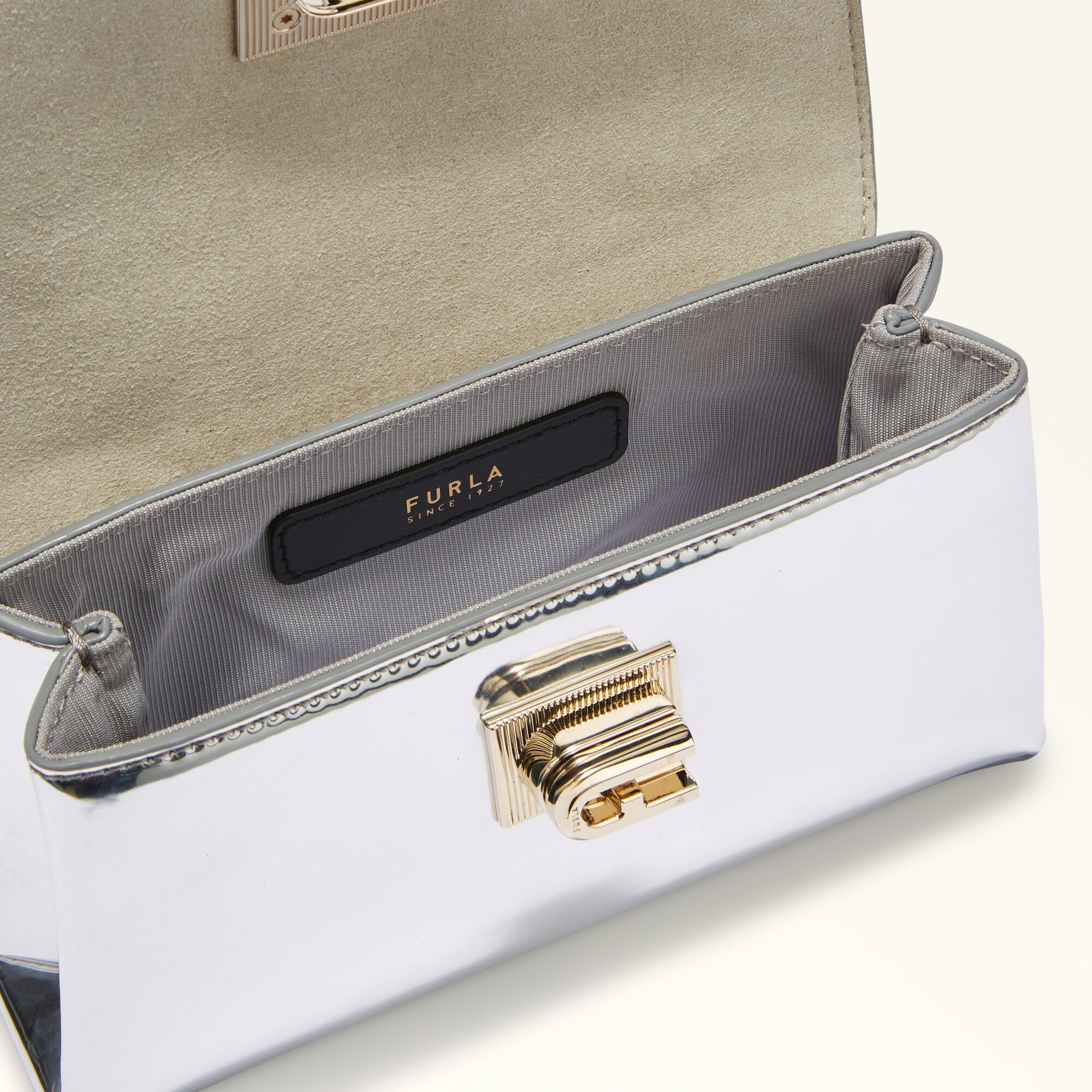 Сумка кросс-боди FURLA FURLA 1927 MINI CROSSBODY TOP HANDLE, серебряный — фото 1