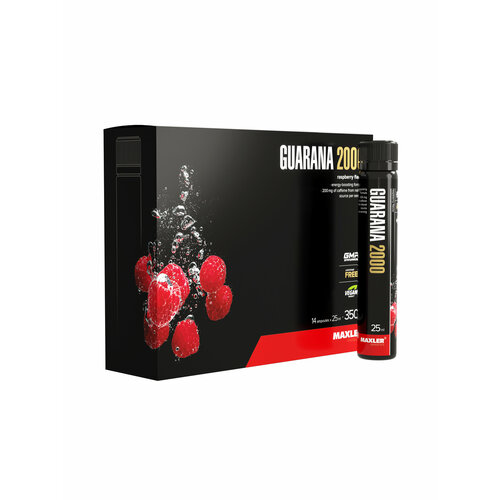 Предтренировочный комплекс Maxler Guarana 2000 малина 14 шт. 350 г 1 шт. 25 мл