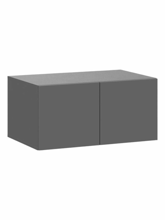 Антресоль распашной шкаф для одежды и хранения вещей Сеул 2 секции 80.1х50.6х38.4 см Графит