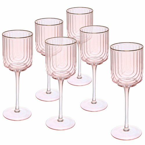 Бокал для шампанского 210мл Enjoy Life в наборе 6шт цвет розовый 5429₽