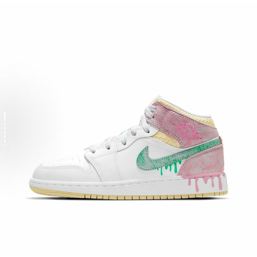 фото Кроссовки jordan air jordan 1 mid, размер 6us/38.5eu, розовый