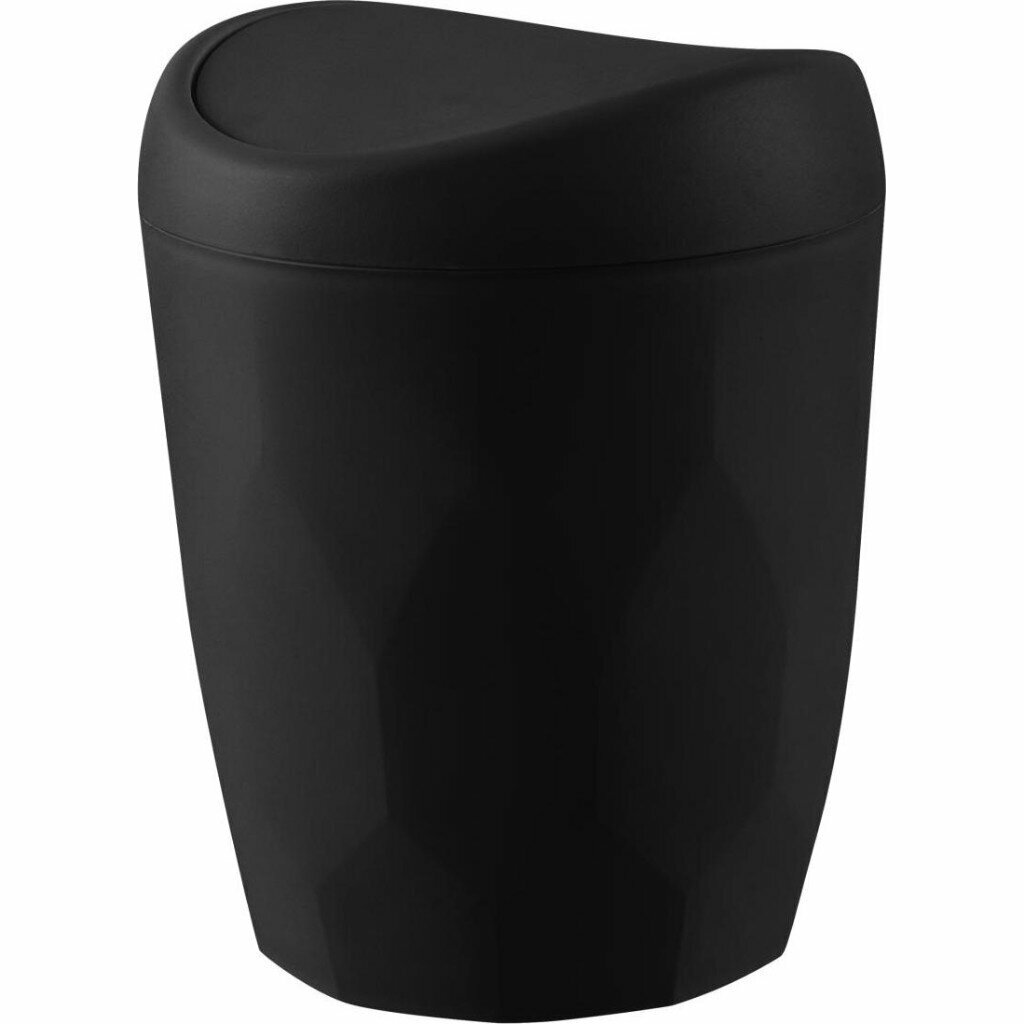 Контейнер для мусора пластик 1 л плавающая крышка черный лотос Keeplex Light KL500310028