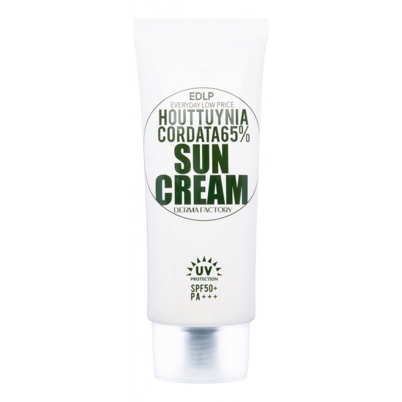 Derma Factory Солнцезащитный крем с экстрактом цветка хауттюйнии Houttuynia Cordata 65% SPF50+ PA+++
