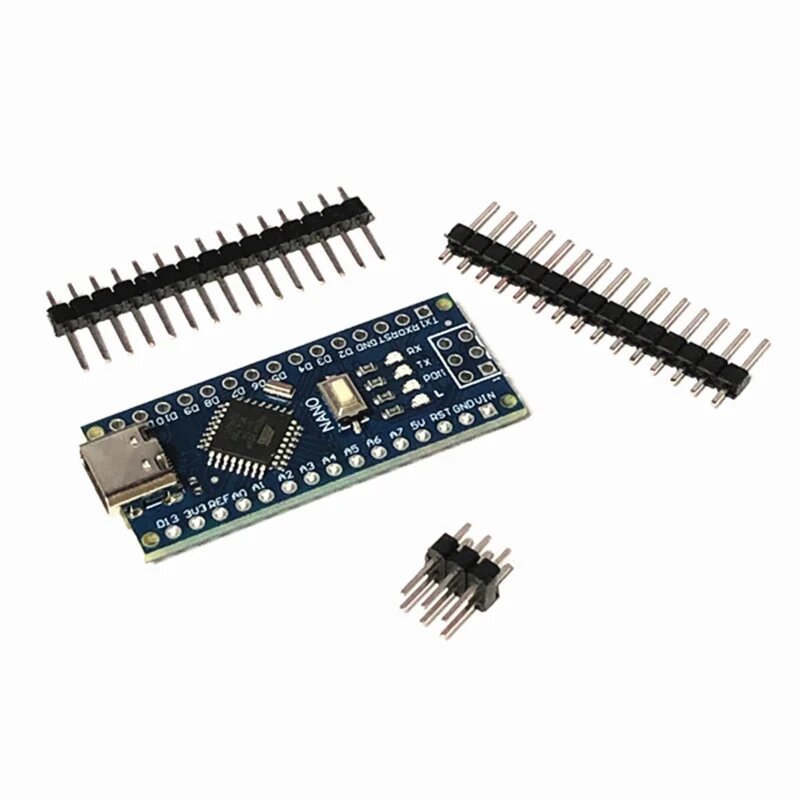 Плата контроллера USB CH340 Nano 3,0 ATmega328P, плата, совместимая с Nano CH340, USB-драйвер Nano V3.0 ATmega328, TYPE-C ATmega328P