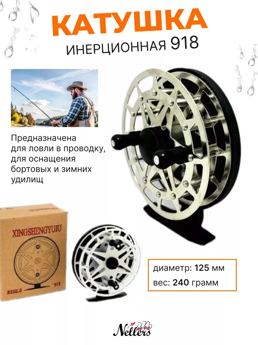 Катушка для рыбалки инерционная