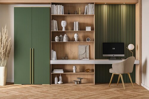 Изображение товара Шкаф распашной МебельЛэнд24 Лоренсе - 2 Шарли Green 80x70x260 зеленый для одежды двухдверный