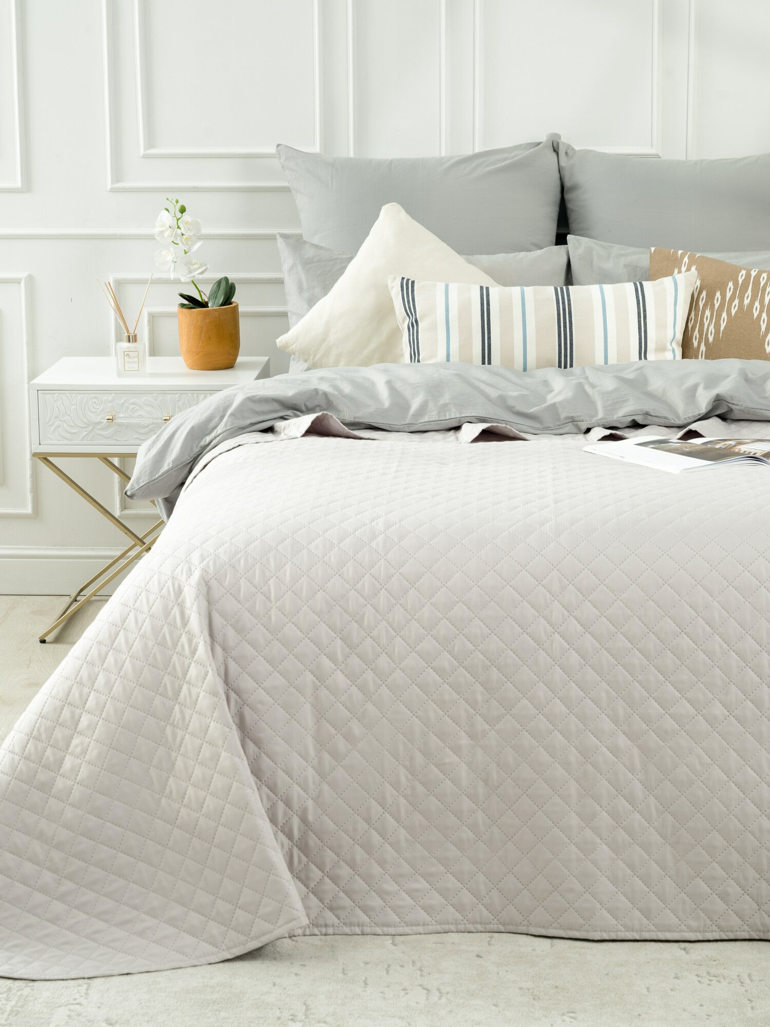 Покрывало на кровать 240х210 см Вселенная Текстиля ультрастеп двухстороннее