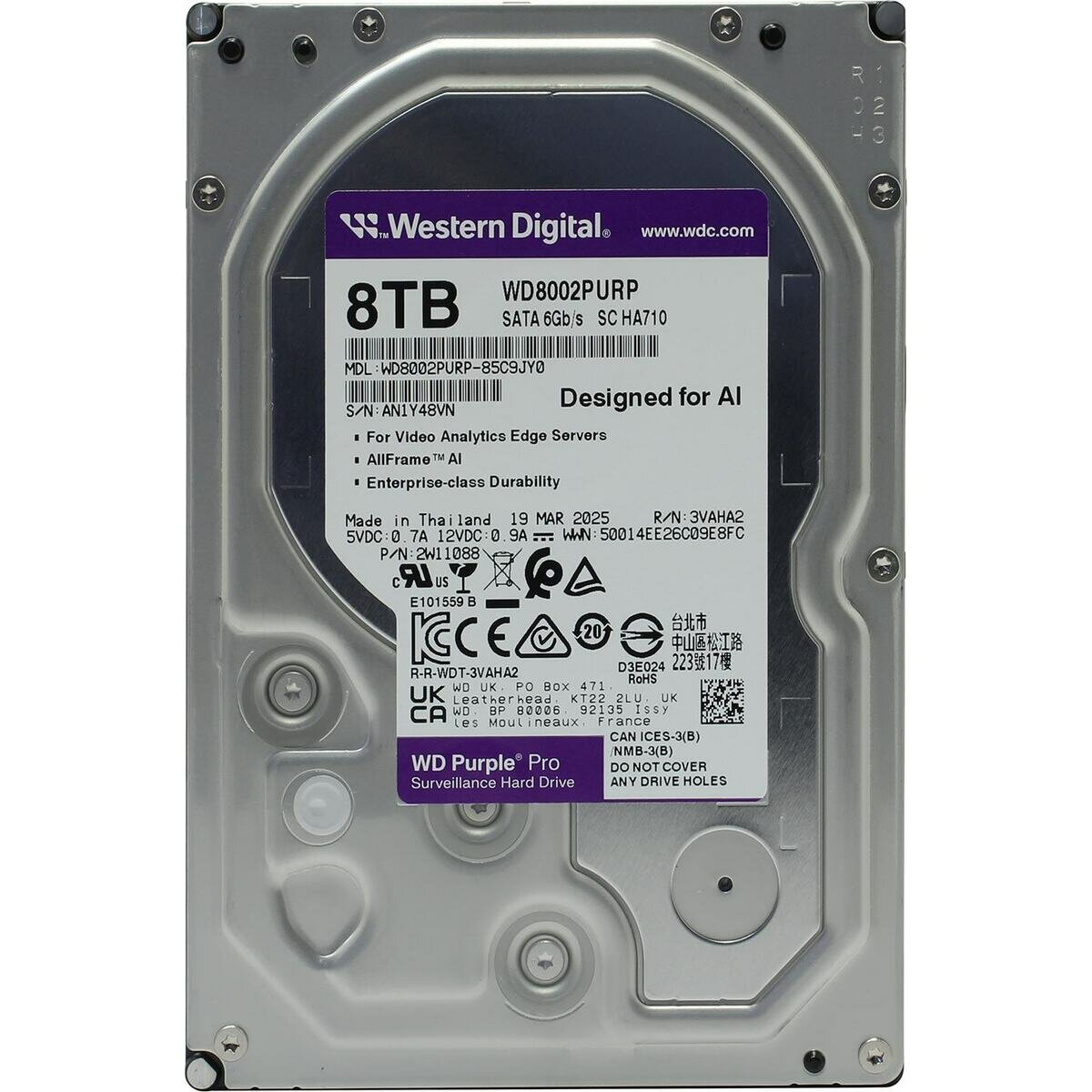 Western digital Purple Pro 8 Тб WD8002PURP
