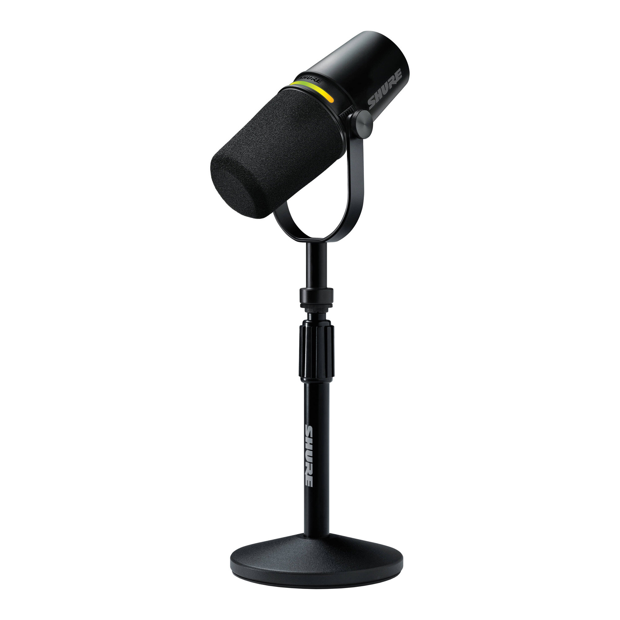 Комплект для записи подкастов Shure MV7+ K Bundle black, с шумоподавлением