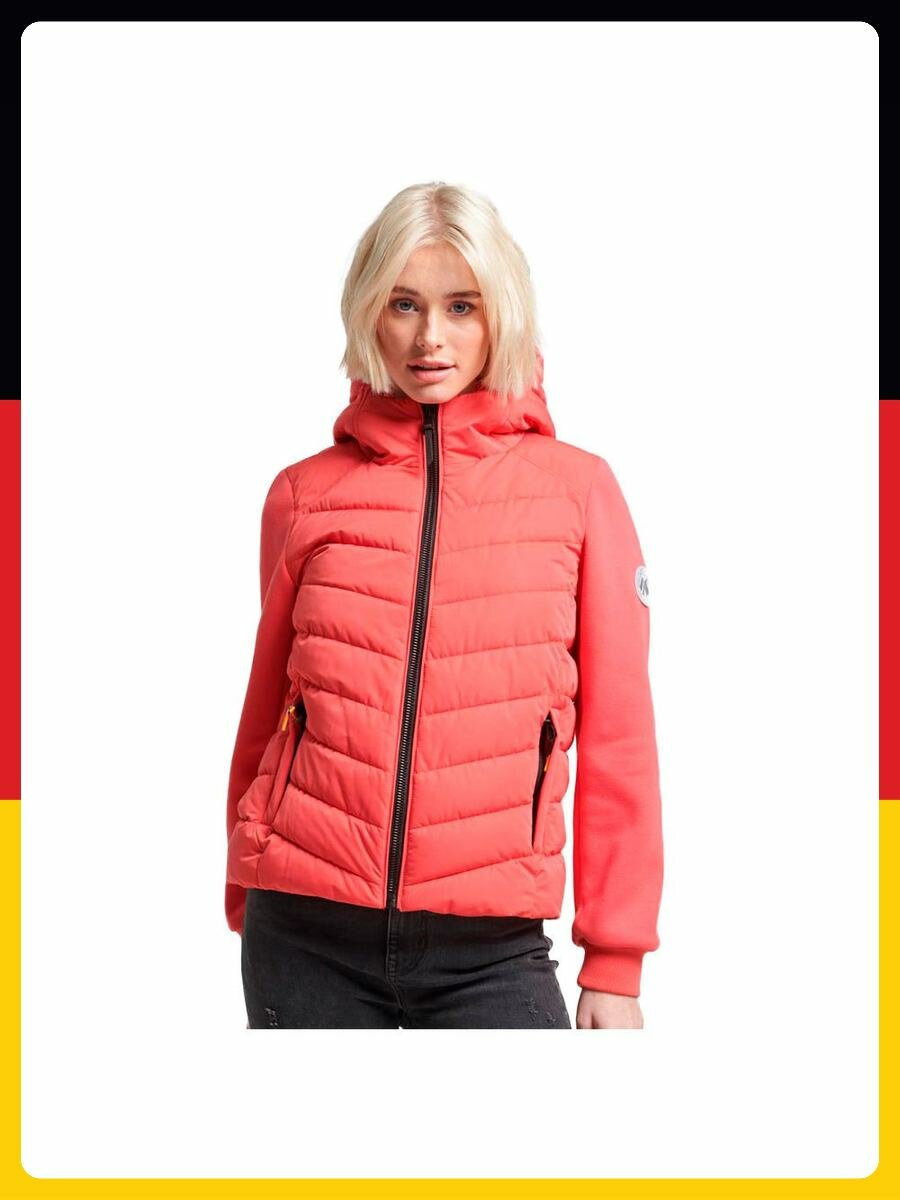 Пуховик Superdry Базовая коллекция, размер _XS, розовый