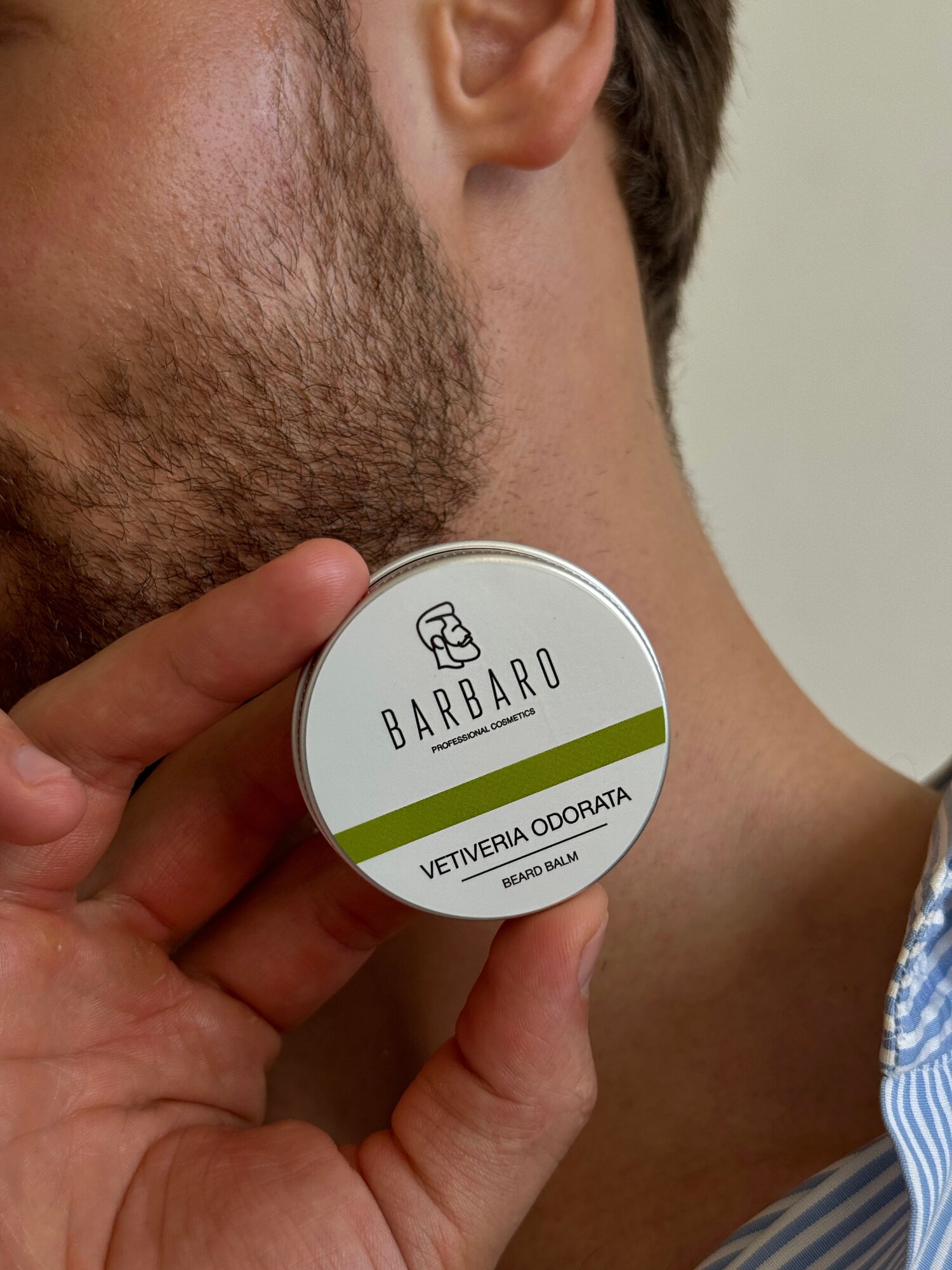 Бальзам для бороды и усов Barbaro Vetiveria odorata натуральный, 26г — фото 1