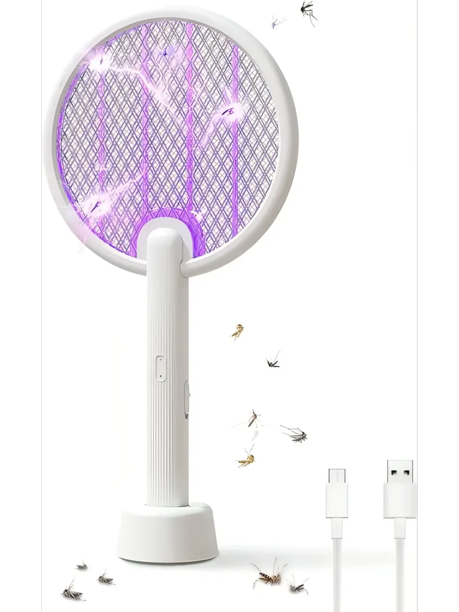Электрические Мухобойки Xiaomi Электрическая мухобойка Xiaomi Qualitell Powerful Electric Mosquito Swatte C4, ZSC220906, белый