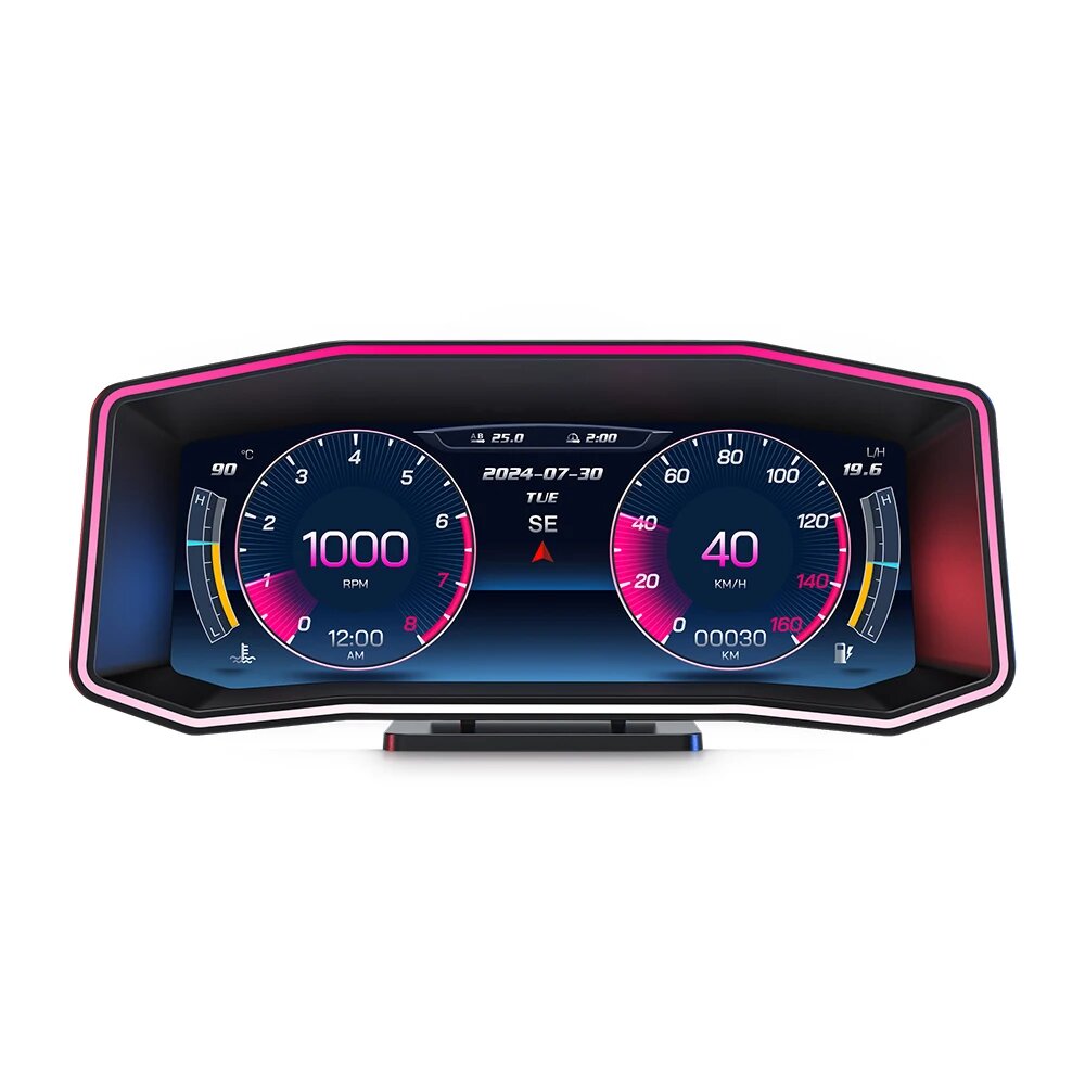 P4 Проекционный дисплей obd2, компьютер для поездки, скоростной проектор OBD2, автоматический бортовой компьютер, пробег топлива, несколько языков, автомобильные аксессуары