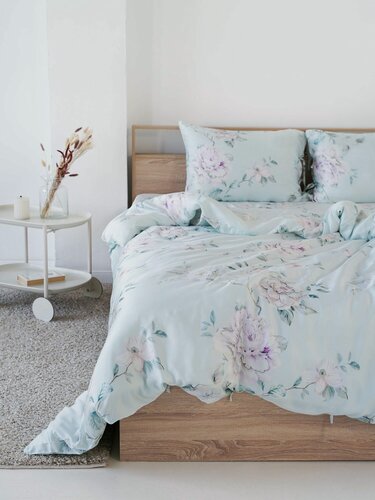 Изображение товара Постельное белье 1,5 сп Намуа/PLATTMAL, сатин, пододеяльник 150 х 200, наволочка 50x70 (1 шт), Feresa Hygge, аналог Икеа