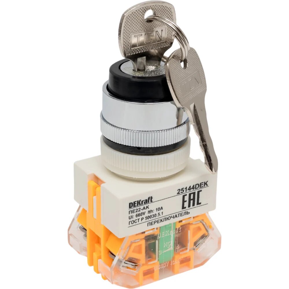 Переключатель Dekraft ПЕ22-AKSRL-3-BLK 25144DEK