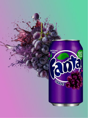Изображение товара Напиток газированный Fanta со вкусом спелого винограда 355 мл, США