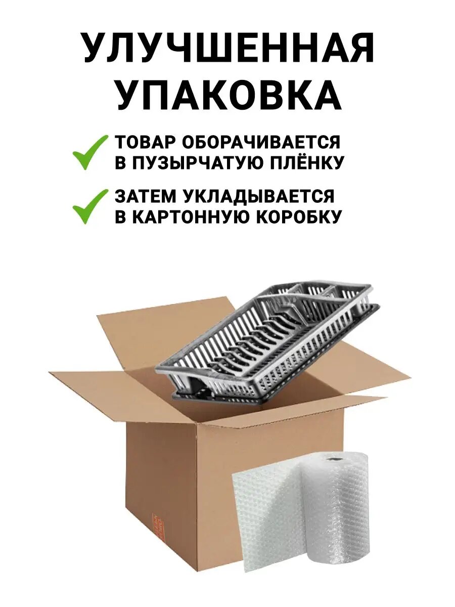 Сушилки Для Посуды Xiaomi Сушилка для посуды настольная с поддоном пластиковая