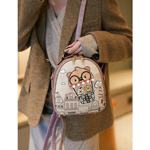 Рюкзак-трансформер Piton Bear городской, розовый, размер S