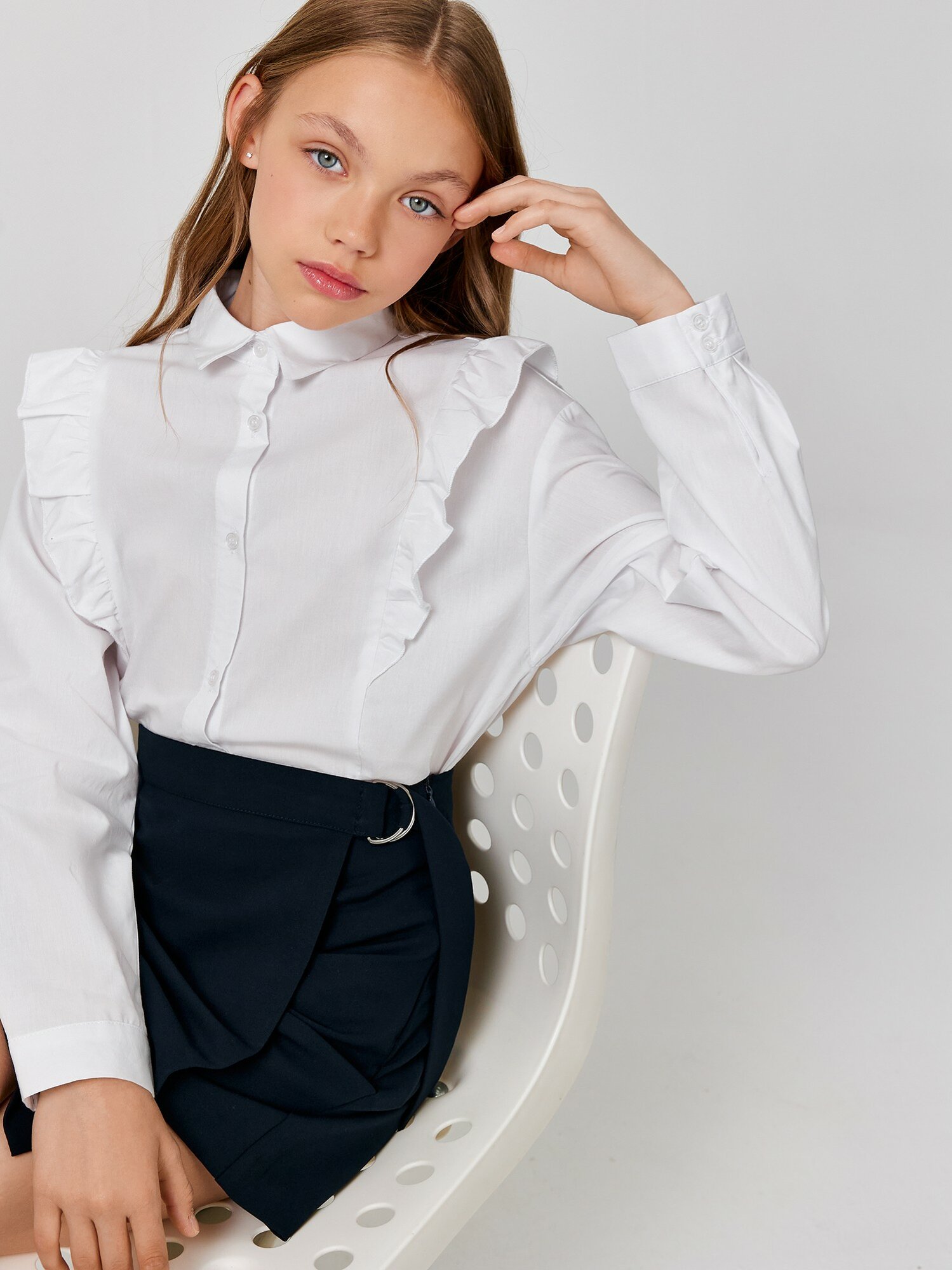 Школьная блуза Acoola размер 152 белый