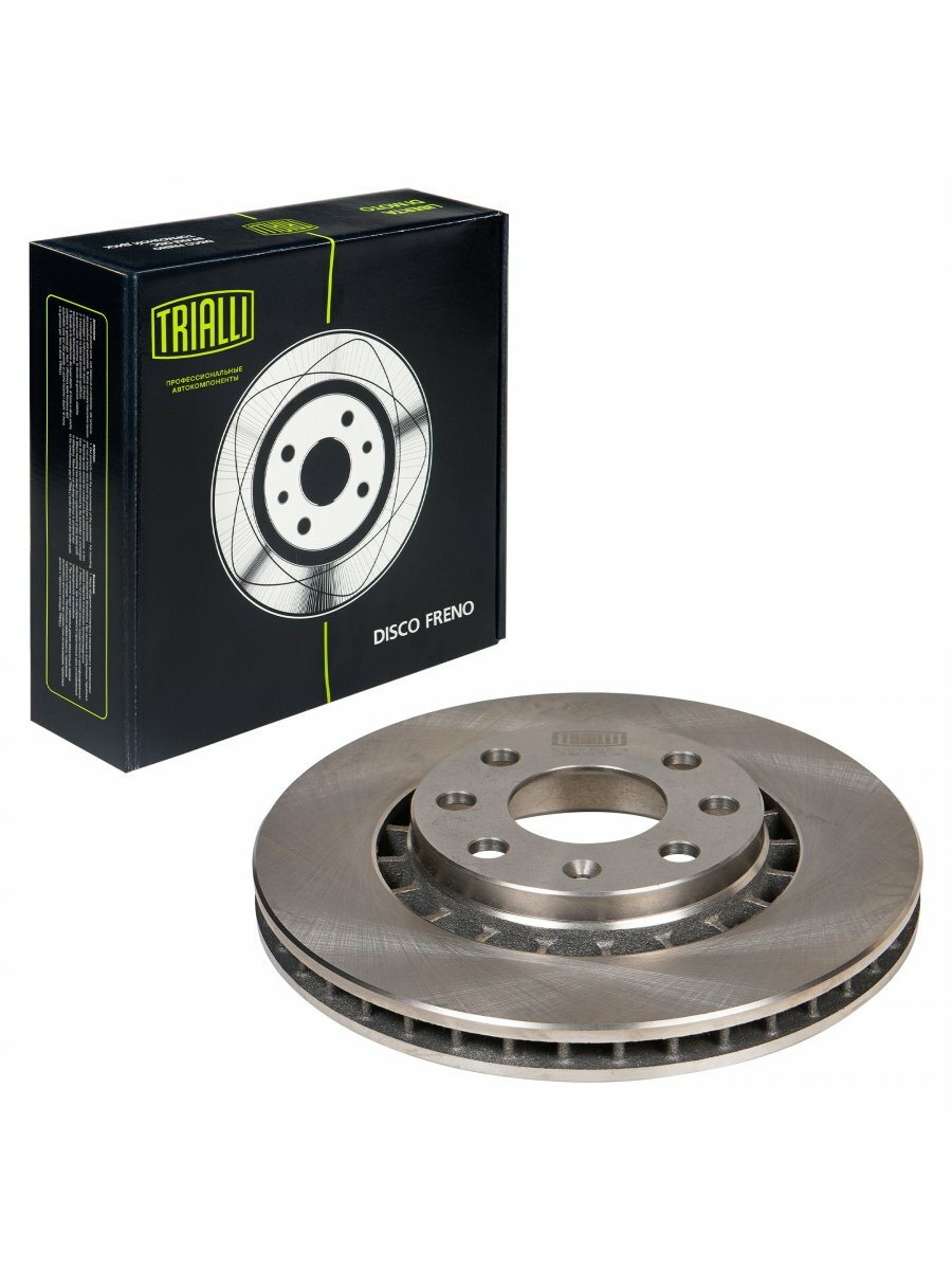 Диски тормозные для автомобилей Nexia (95-) / Lanos (05-) DOHC передние d=256 R14 DF 051102 TRIALLI — фото 1