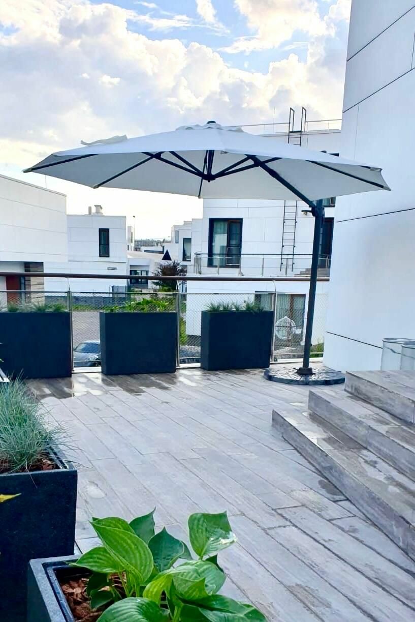 Зонт садовый большой 3х3м вращение 360 угол наклона Gardenway Rio 35м