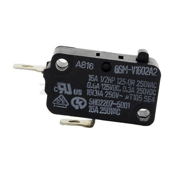 Микропереключатель для микроволновой печи Samsung, два контакта, 250V,16A