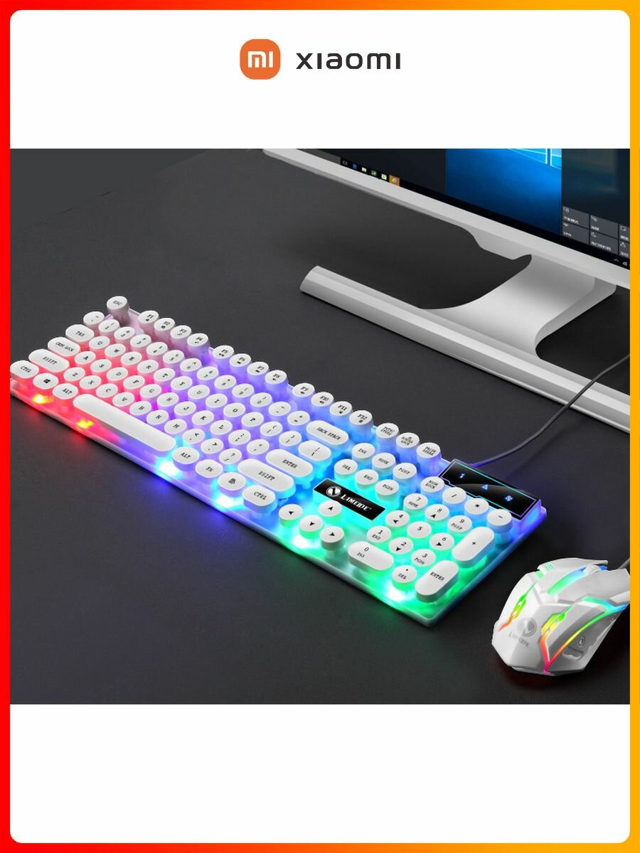 Картинки Xiaomi Игровая клавиатура беспроводная (Outemu Brown), Русская раскладка, черный матовый