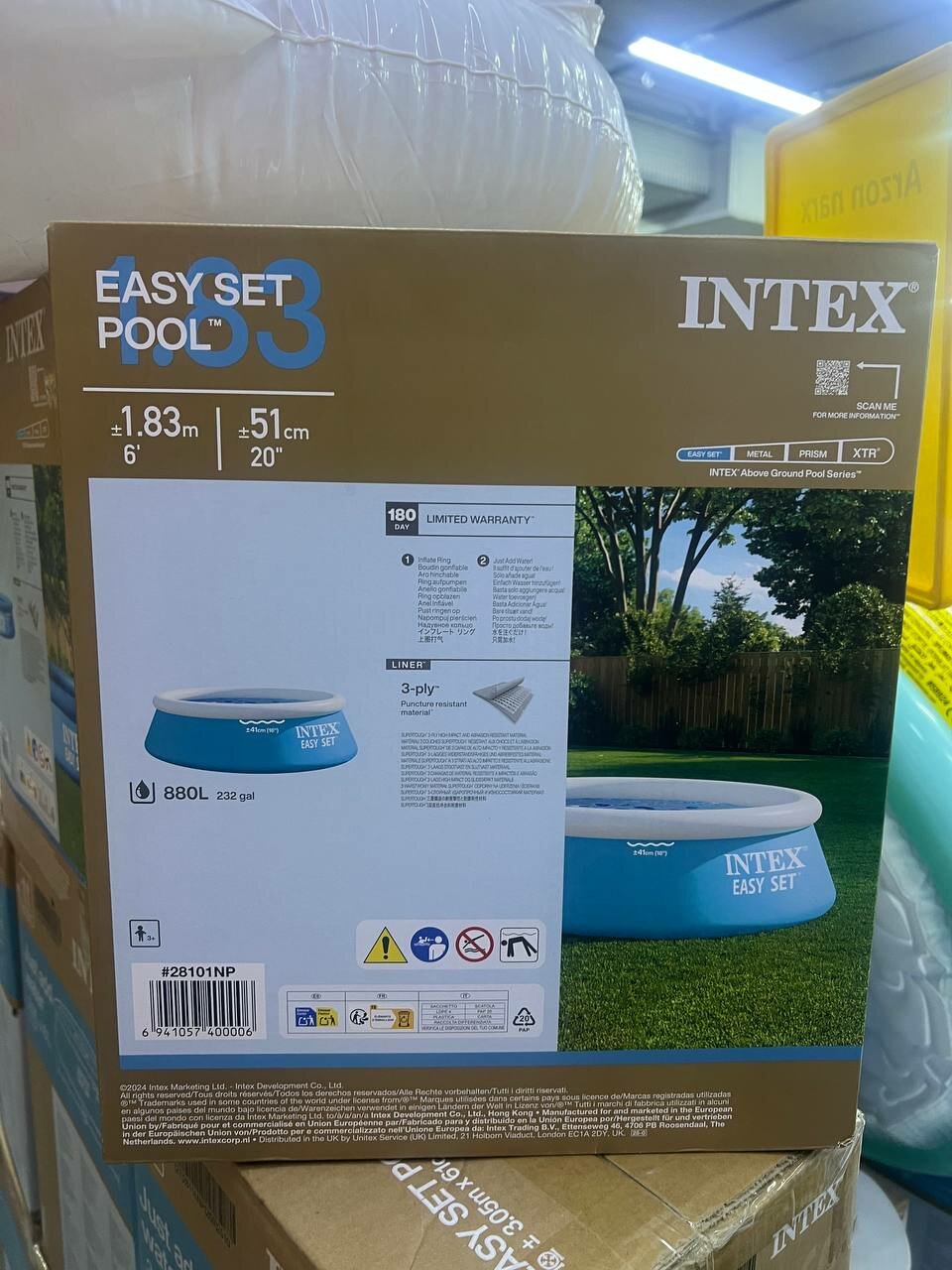 Надувной бассейн Intex Арт:28101NP, круглый, детский, 183 * 51 см, 880 литров, для детей и взрослых — фото 1