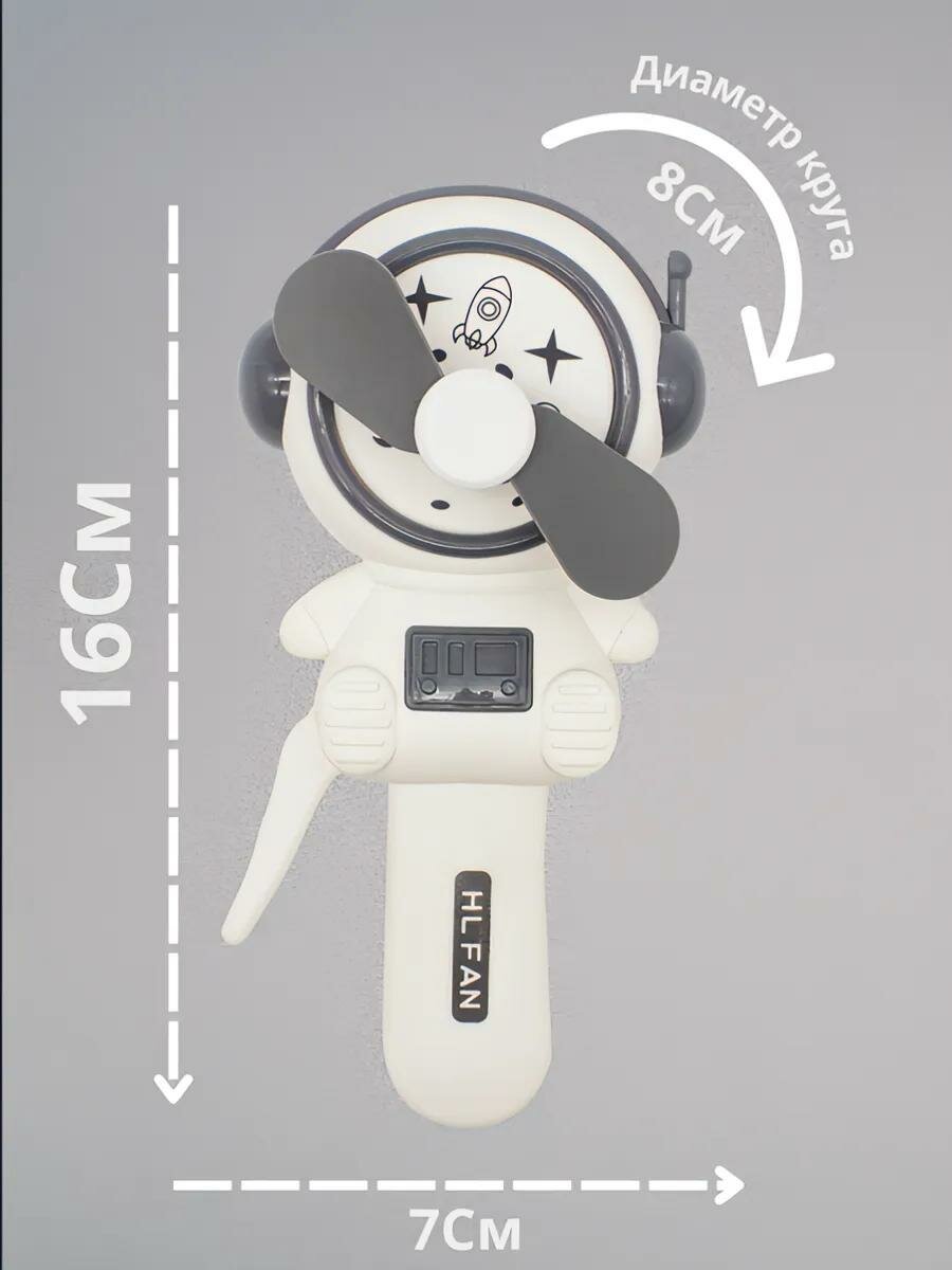 Мини-вентилятор, работающий от батареек, с возможностью зарядки через мини-USB — фото 1