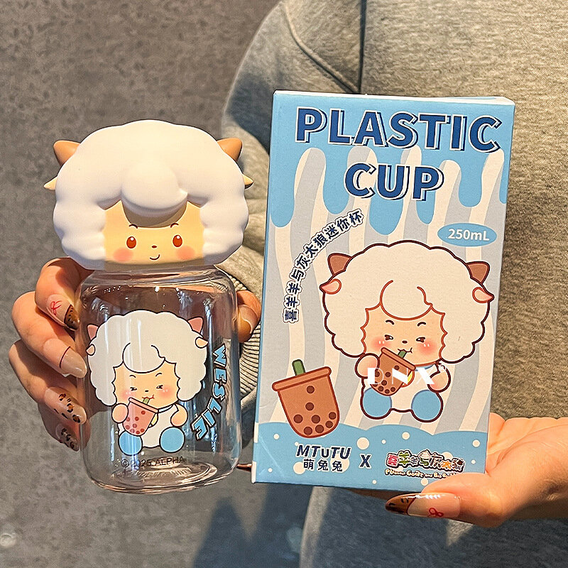 Lazy Sheep co-branded cup, новая тритановая чашка для воды, мини-переносная чашка для воды, устойчивая к высоким температурам, симпатичная переносная маленькая чашка