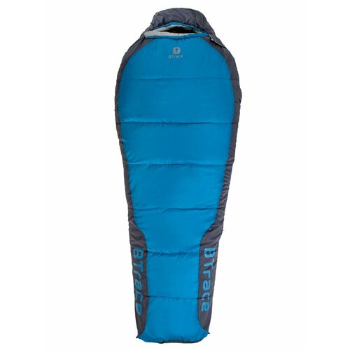 Спальный мешок кокон Btrace Bless S -10.-24, левый, серый; голубой, спальник туристический экстремальный