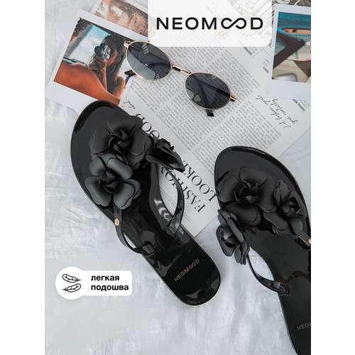 фото Шлёпанцы neomood, размер 37, черный