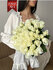 Букет живых цветов из Белых роз 51 шт. высота 42 см. Luxus Flower...