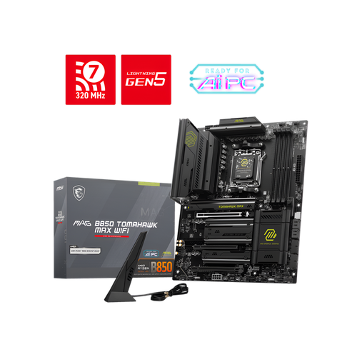 Материнская плата MSI MAG B850 TOMAHAWK MAX WIFI AM5 DDR5 ATX Retail 35500₽