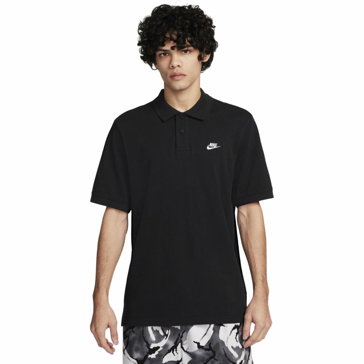 Поло NIKE M NK CLUB SS POLO PIQUE, 1 шт., размер L, черный