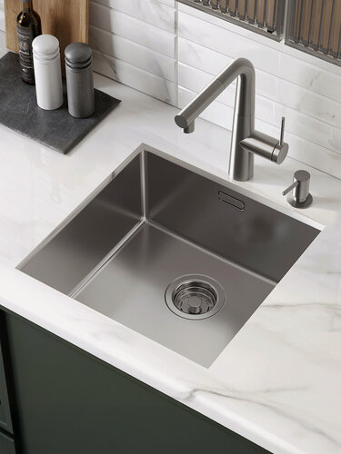 Изображение товара Мойка IDDIS Prime PRI44S0i77 440*440 из нержавеющей стали универсального монтажа сатин