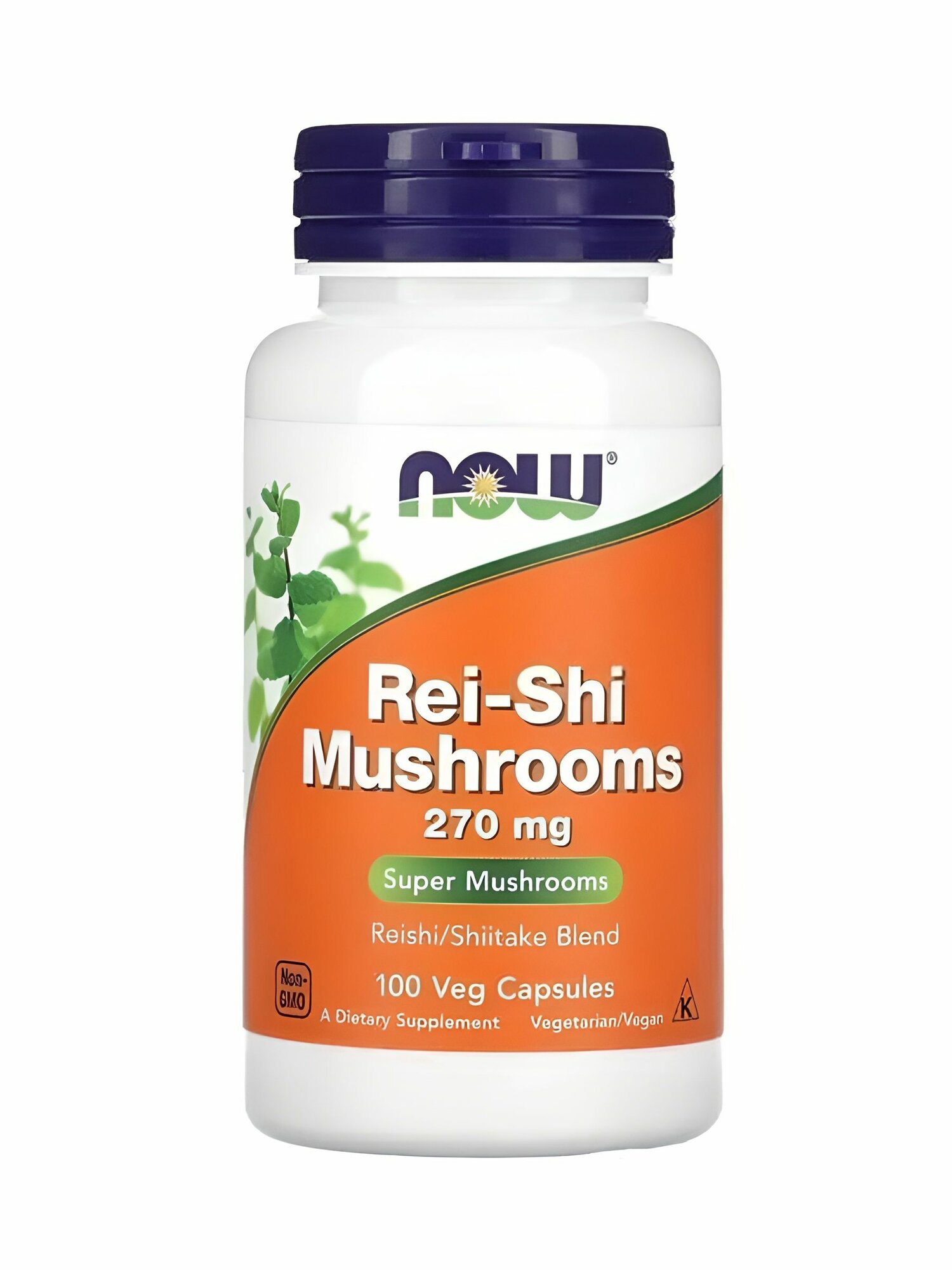 NOW Rei-shi mushrooms, Грибы Рейши 270мг 100 капсул