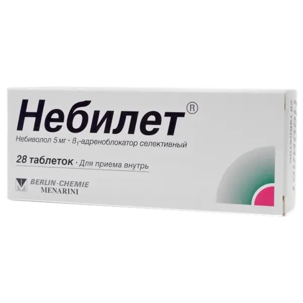 Небилет таблетки 5 мг 28 шт