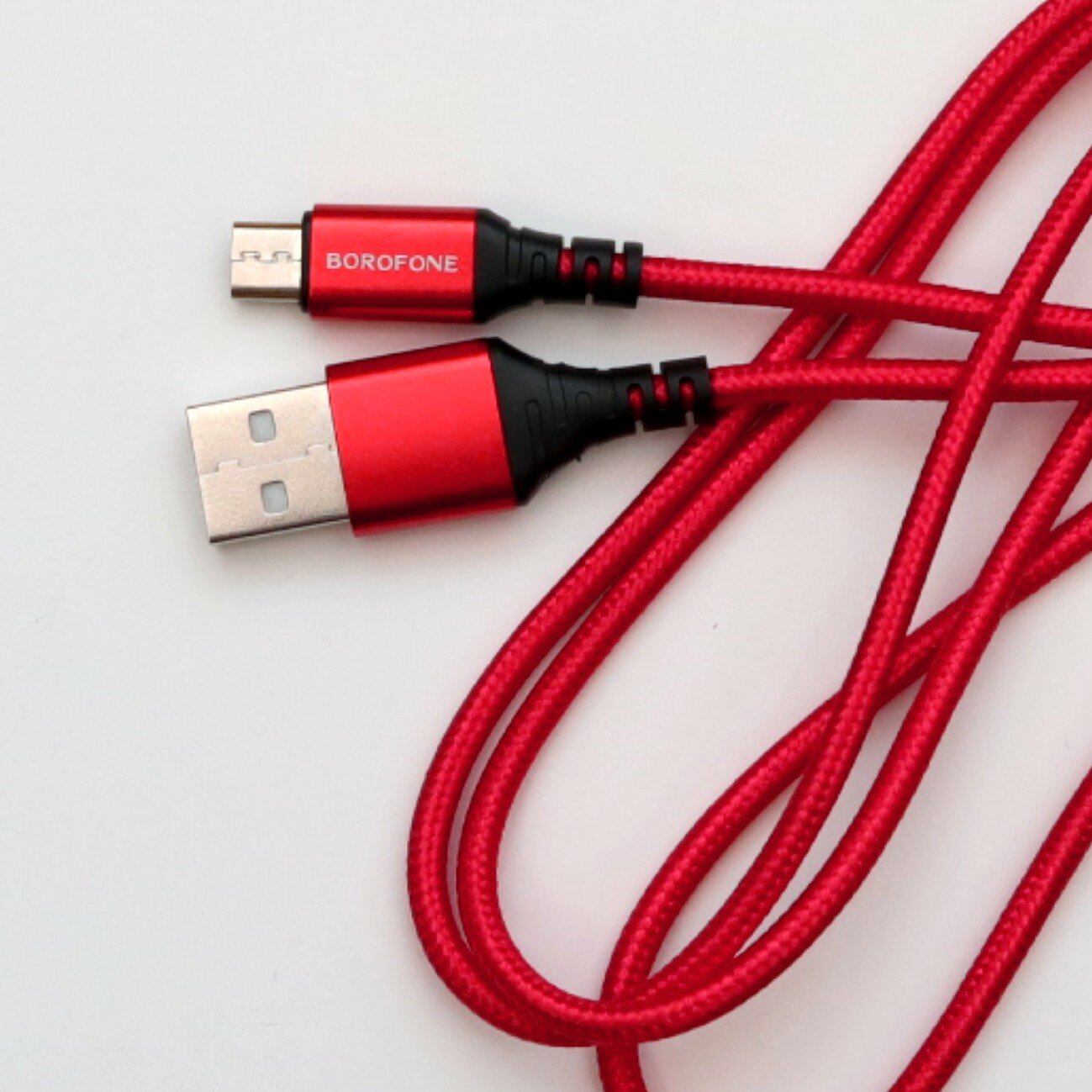 Кабель USB - microUSB (Am-Bm) Borofone BX54 Ultra bright, 1 м, красный