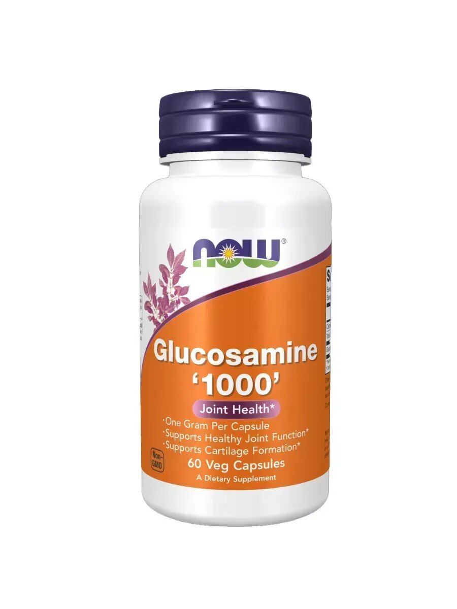Глюкозамин Now Foods Glucosamine, 1000 мг, 60 капсул Здоровье суставов