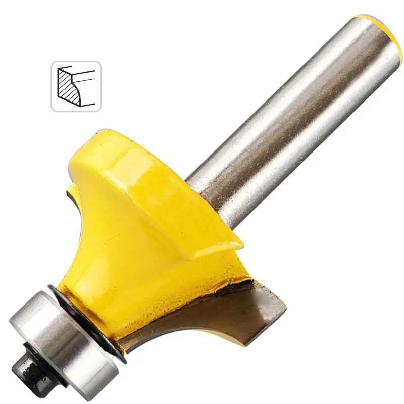 Фреза по дереву кромочная калевочная 553356 31.8x17 мм подшипник 9.5 мм хвостовик 8 мм