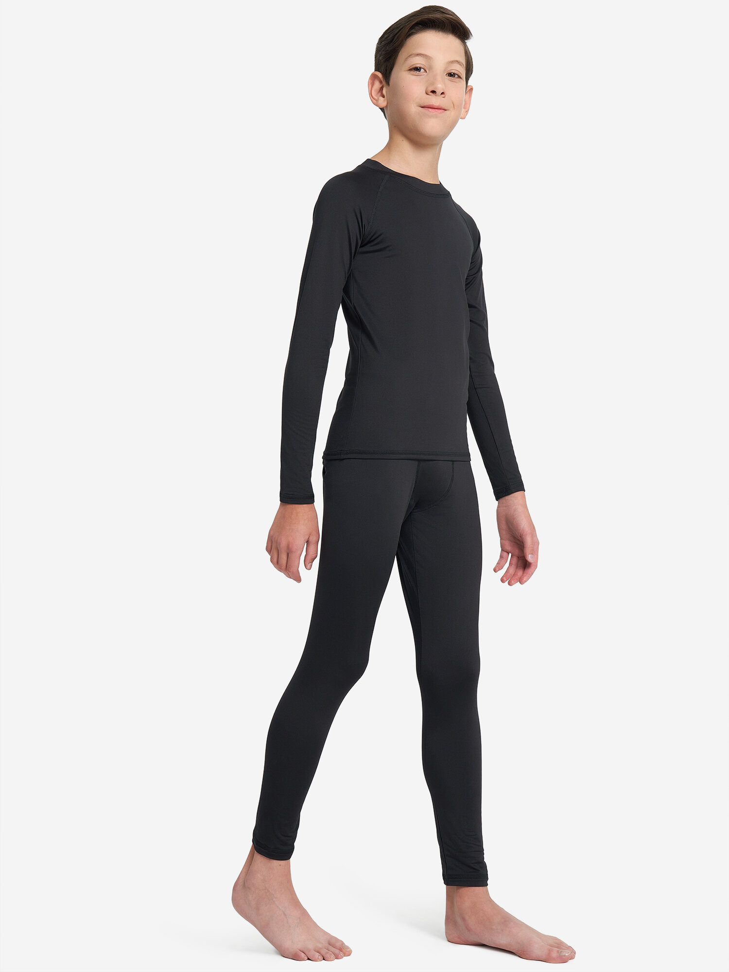 Комплект термобелья De Mount Boys' Base Layer Set, размер 140/146, черный