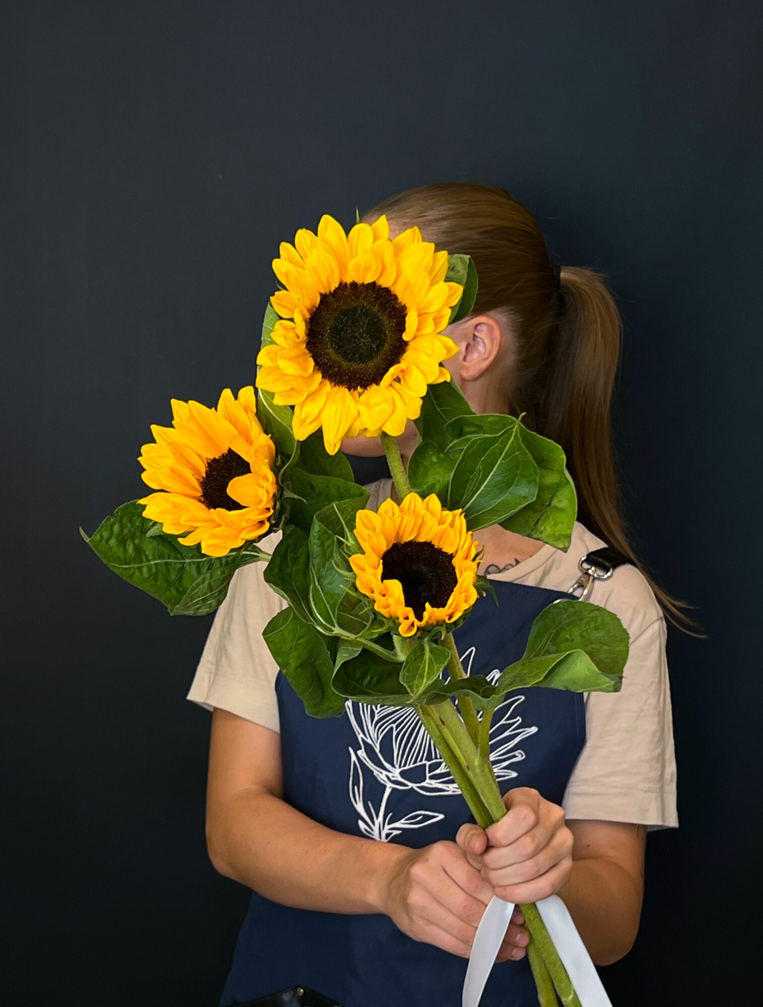 Букет из подсолнухов 3 шт