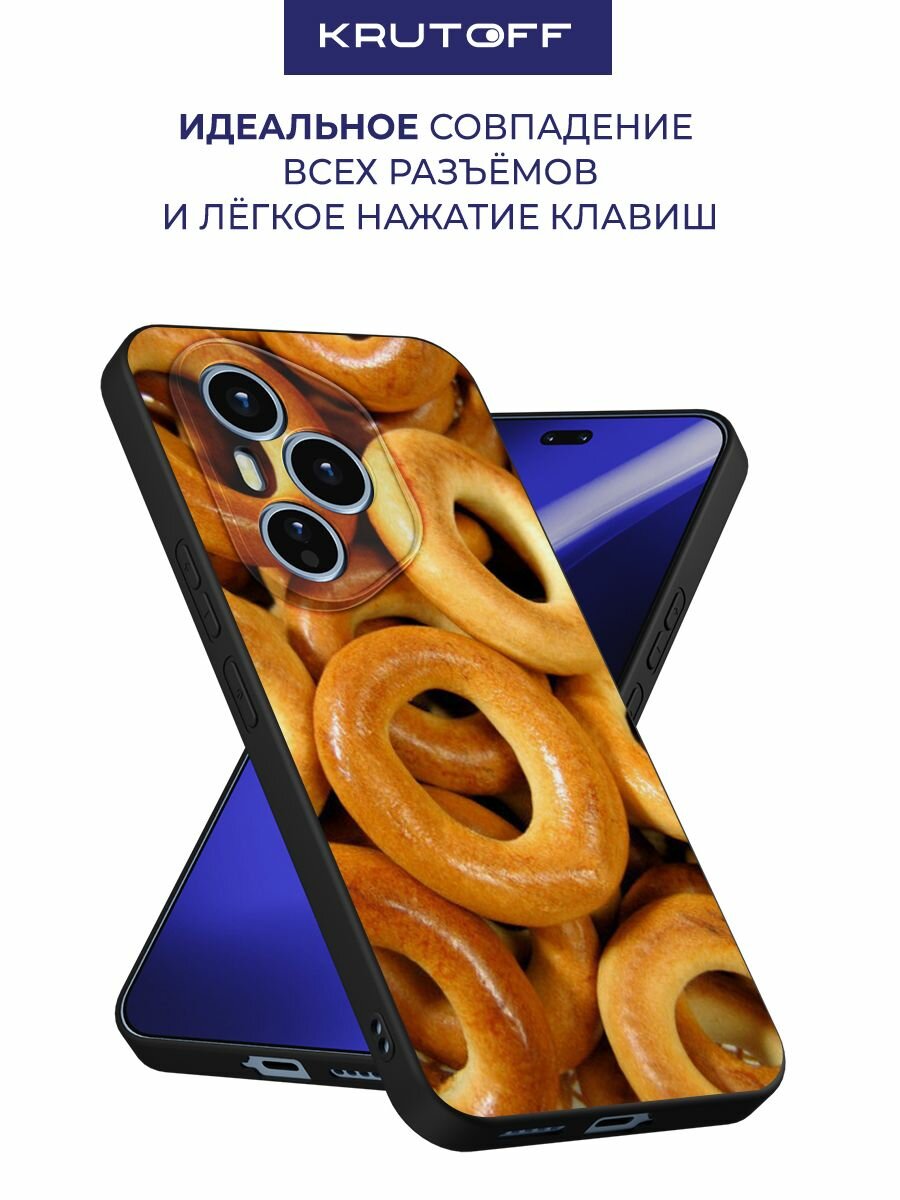 Чехол-накладка Krutoff Soft Case Сушки для Honor 400 Pro черный — фото 1