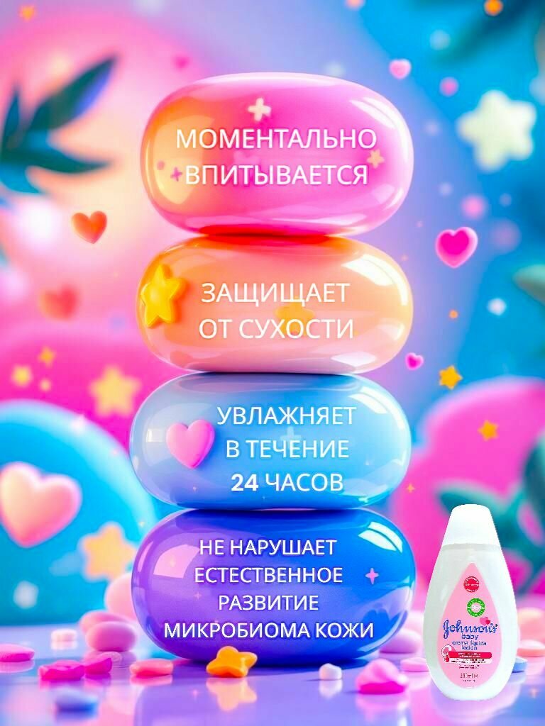 Картинки H&B 300 мл Крем-лосьон жидкий детский Johnson's baby - молочко для тела Джонсонс беби